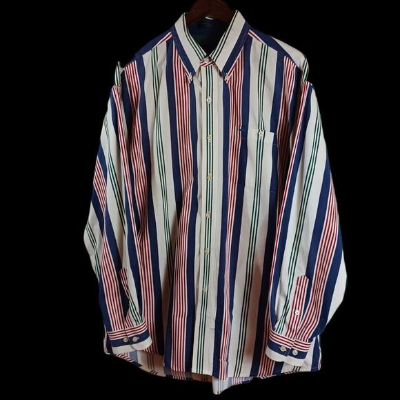 VTG 80s 90s Colours By Alexander Julian Shirt Men's XL Retro Striped Colorblock - Picture 1 of 9